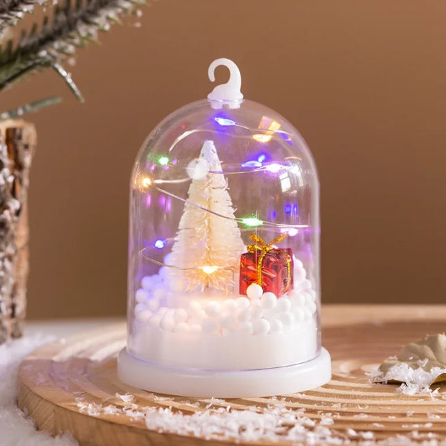 Christmas Cute Christmas Tree Plastic Home Party Night Lights F (Warm Light)