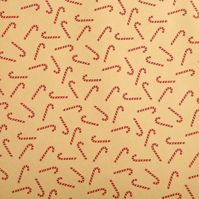 Christmas Gift Wrapping Paper Thickened Christmas Cowhide Wrapping Paper Christmas Tree Elk Gift Box Wrapping Paper Candy Staff|Candy Stick * 50*70Cm-50 * 70Cm