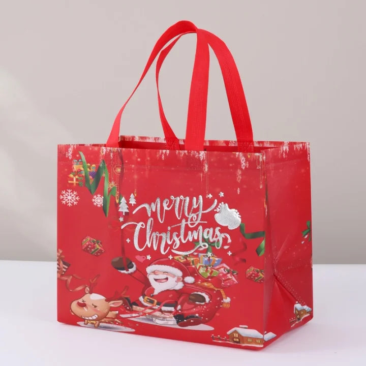 Christmas Cute Christmas Tree Santa Claus Letter Nonwoven Party Festival Gift Bags Red Christmas; Horizontal Plate 36*47*