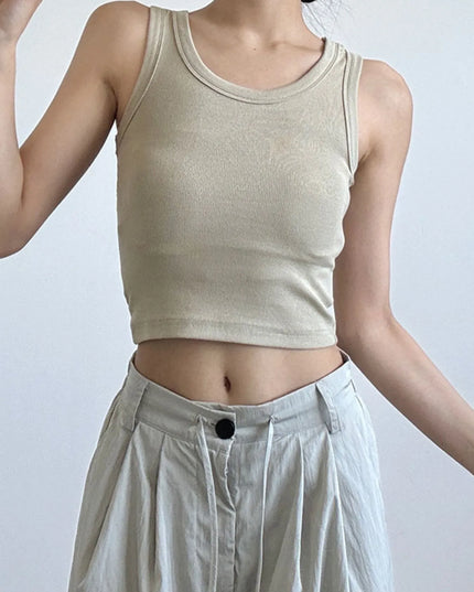 Ribbed Crop Tank Top