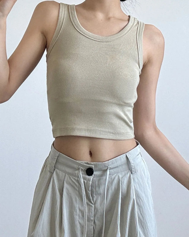 Ribbed Crop Tank Top