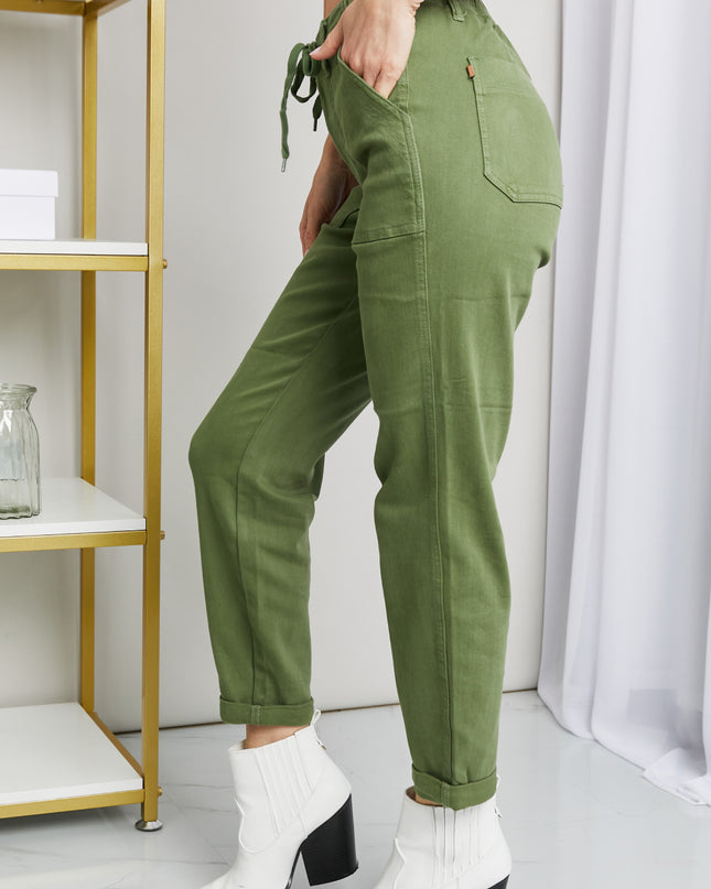 Judy Blue Full Size Drawstring Waist Pocket Jeans