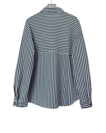 Striped Button-Down Casual Shirt