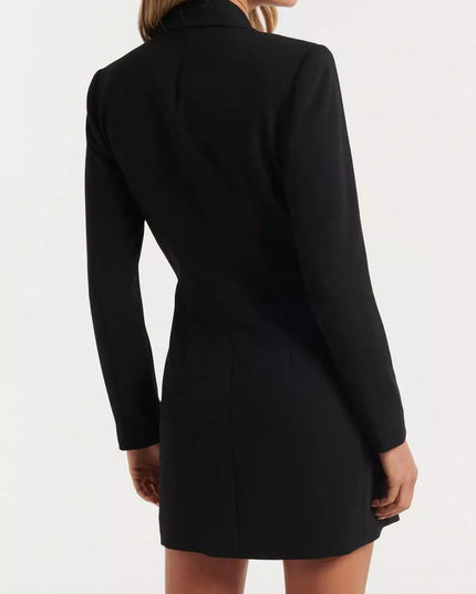 Double-Breasted Long Sleeve Blazer Dress