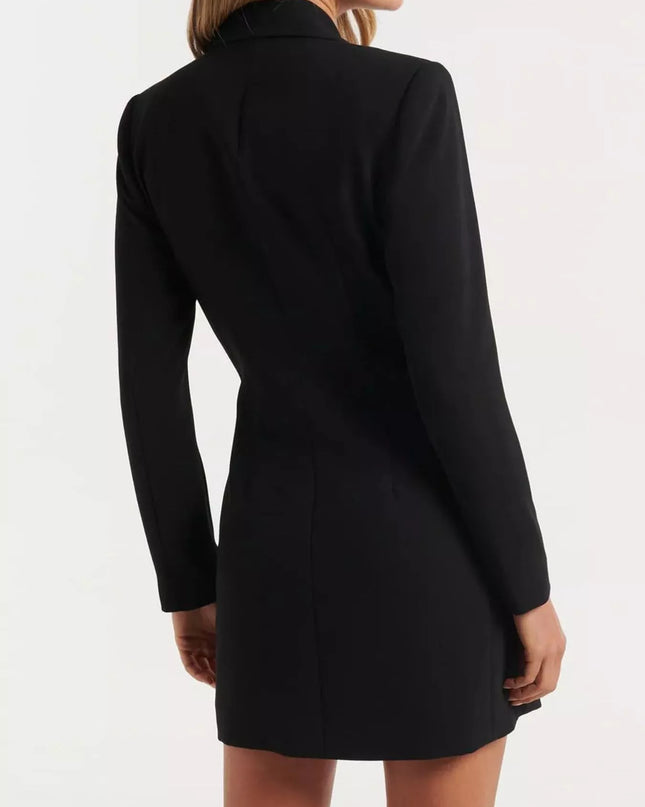 Double-Breasted Long Sleeve Blazer Dress