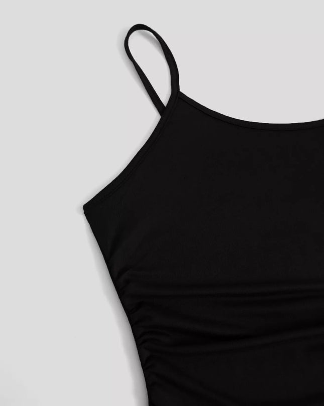 Solid Color Cami Dress & Shrug Set