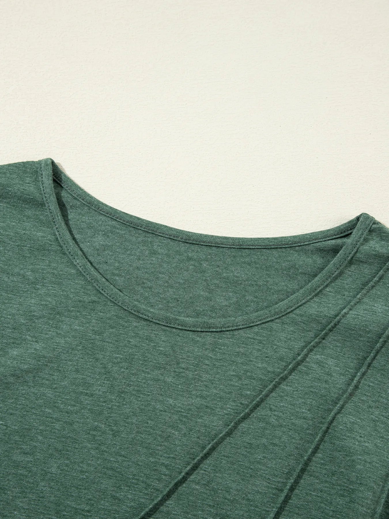 Asymmetric Seam Detail Long Sleeve Top