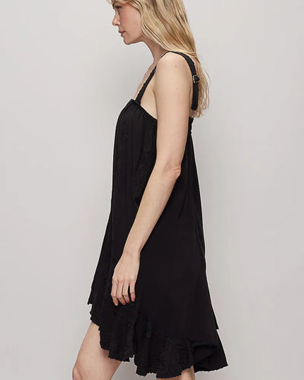 POL Ruffle Hem Sleeveless Mini Dress