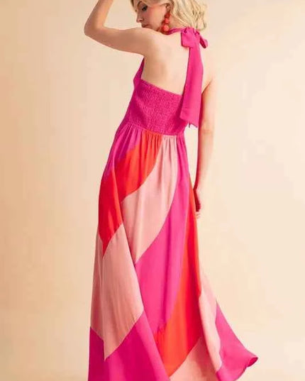 Aemi+Co Color Block Sleeveless Maxi Dress