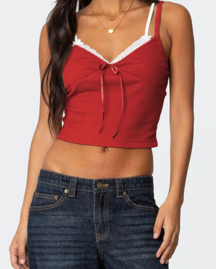 Lace Detail V-Neck Cami 