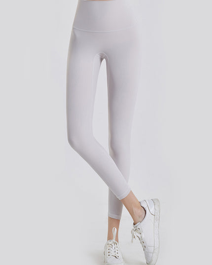 Wide Waistband Sports Leggings White