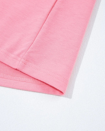 Lace Detail Flounce Sleeve Sweatshirt