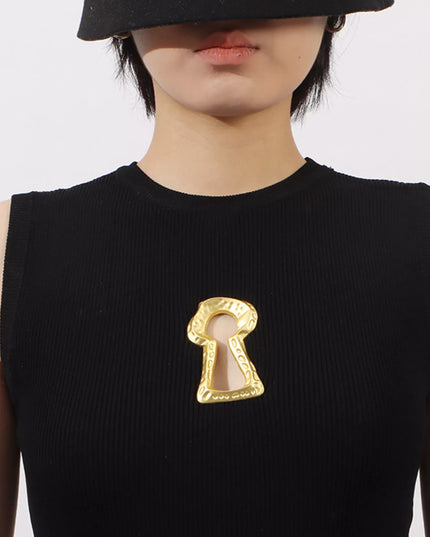 Slit Round Neck Sleeveless Dress