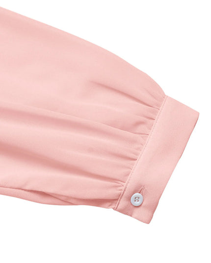 Flower Surplice Long Sleeve Blouse 