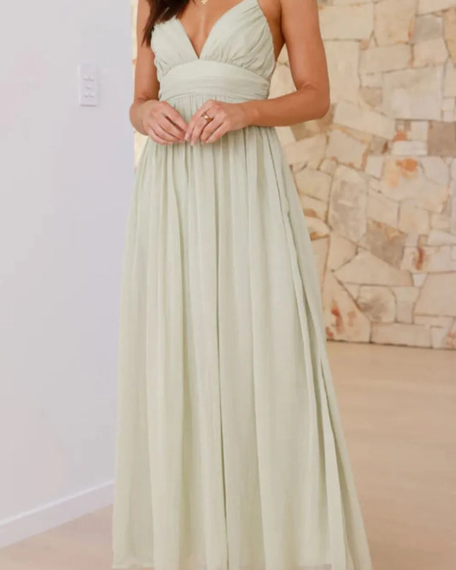 Ruched V-Neck Cami Dress