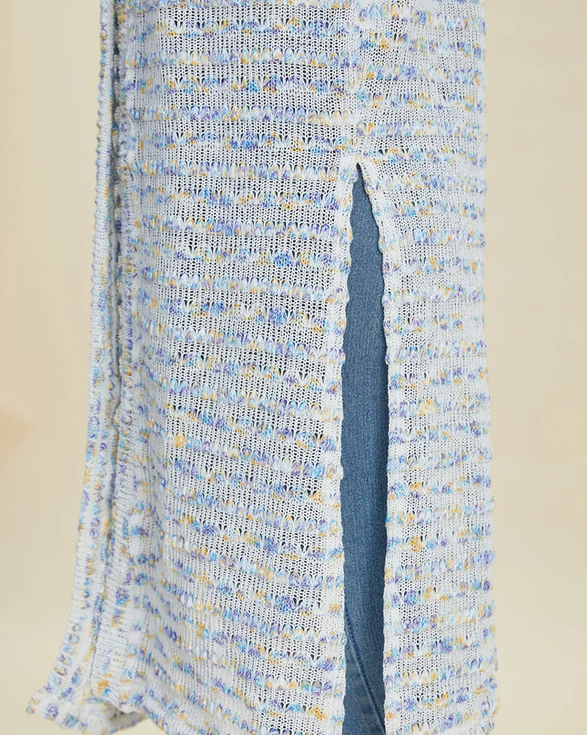 Double Take Full Size Open Front Longline Cardigan 