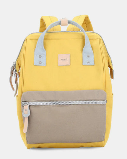 Himawari Water Resistant Canvas Backpack Bag with Side Pockets Lemon Khaki One Size