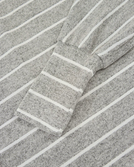 Stripe Dolman Sleeve Drop Shoulder Top