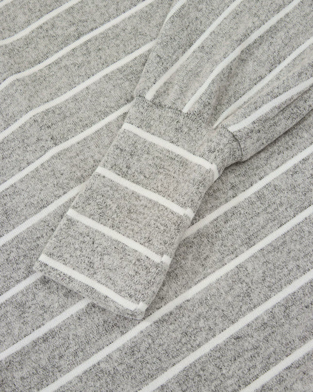 Stripe Dolman Sleeve Drop Shoulder Top