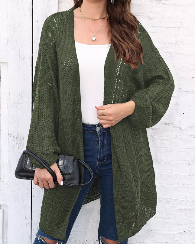 Open Front Long Sleeve Cardigan