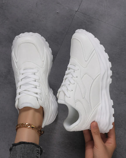 Round Toe Lace Up Sneakers 