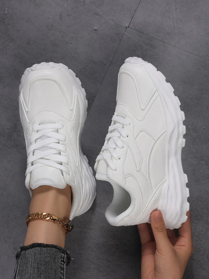 Round Toe Lace Up Sneakers 