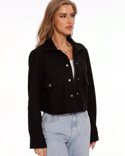 Snap Down Long Sleeve Jacket