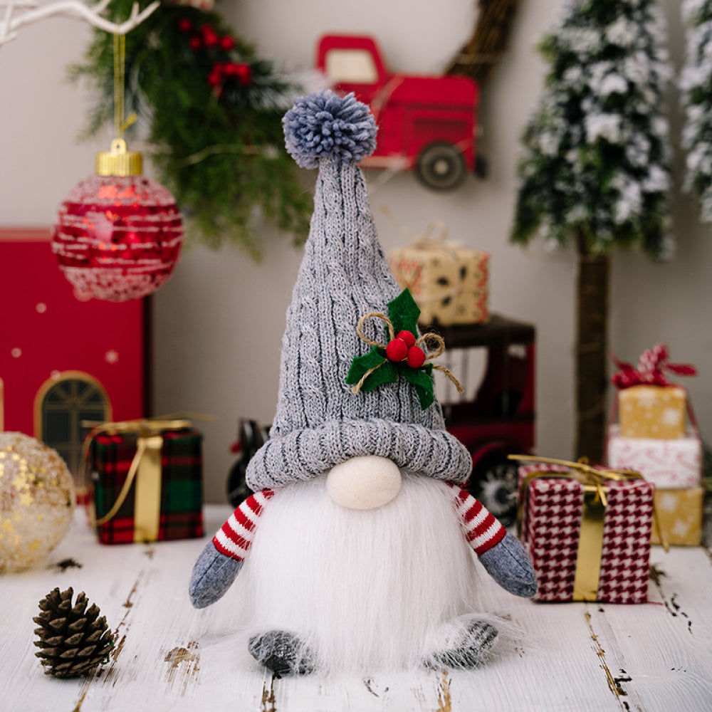 Light-Up Short Leg Faceless Gnome Light Gray One Size