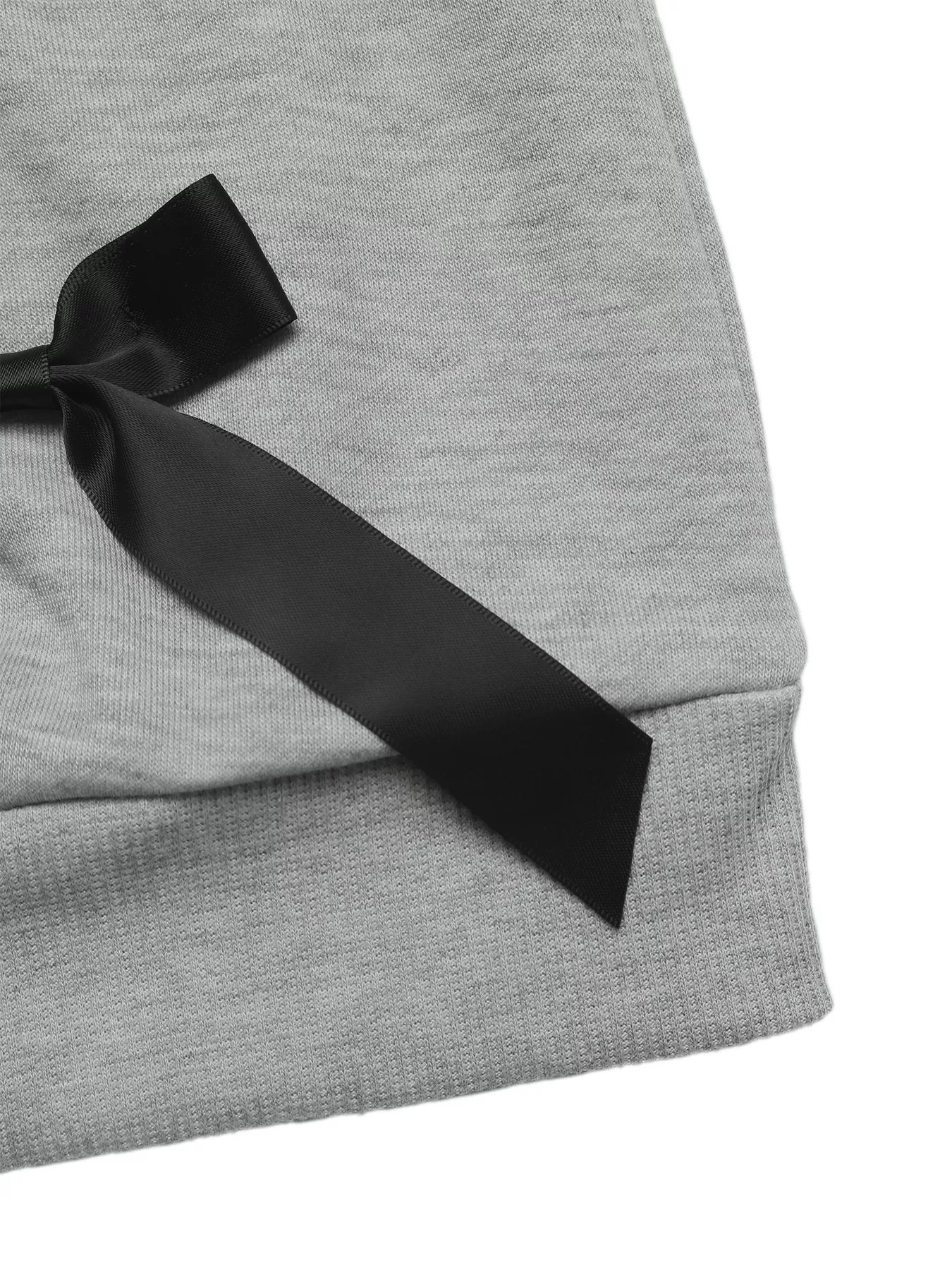 Bow Detail Round Neck Sweatshirt
