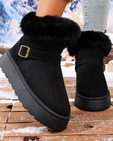 Round Toe Platform Boots