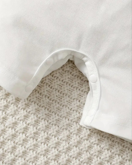 Children's Hat and Plaid Short Sleeve One-Piece Romper