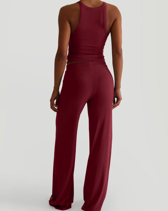 Scoop Neck Tank and Pants Set