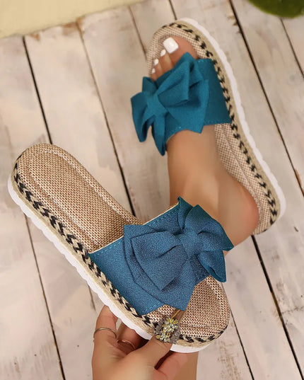 Bow Open Toe Platform Sandals 