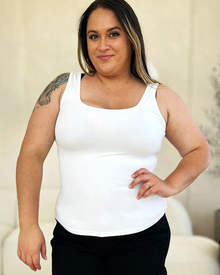 Basic Bae Full Size Square Neck Wide Strap Tank