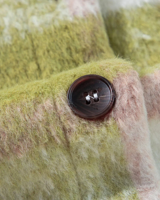 Pocketed Plaid Collared Neck Shacket