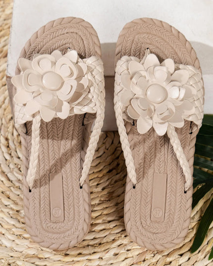 Floral Embellished Comfort Slide Sandals 
