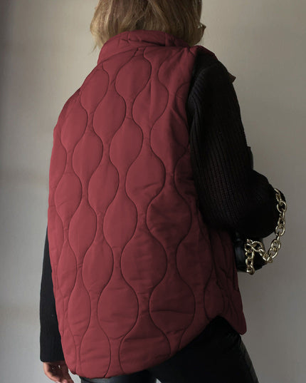 Collared Neck Vest with Pockets