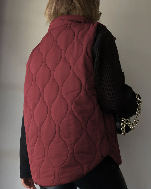 Collared Neck Vest with Pockets