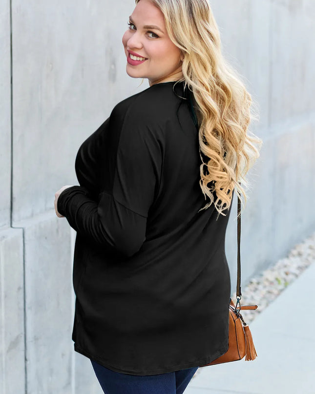 Basic Bae Full Size Round Neck Dropped Shoulder T-Shirt