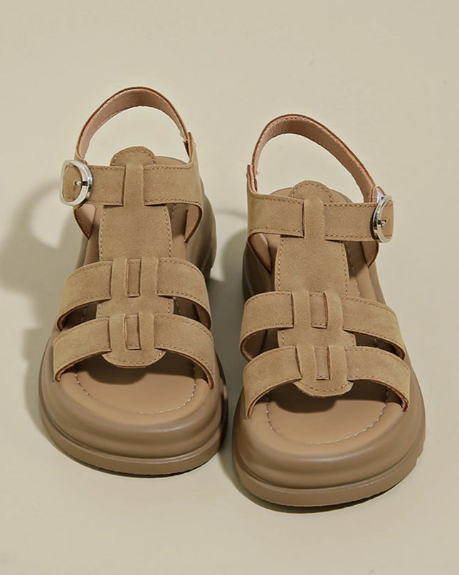 Platform Sandals with Ankle Strap 