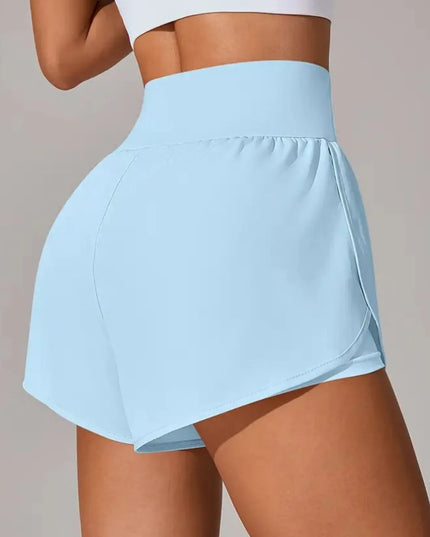 Pocketed High Waist Active Shorts 