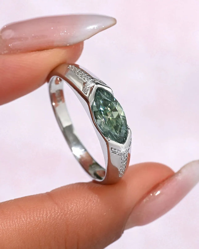 1 Carat Moissanite 925 Sterling Silver Ring