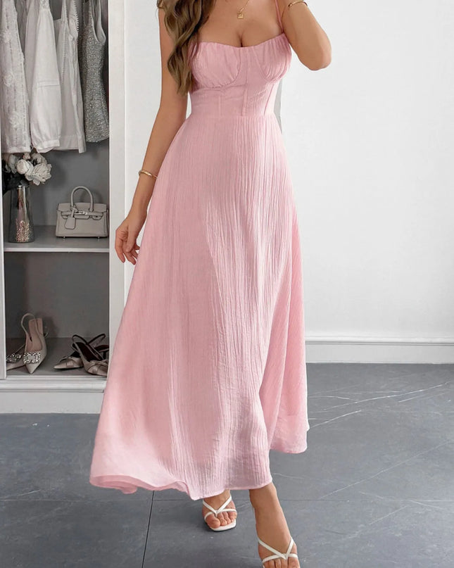 Sweetheart Neck Cami Dress Pink