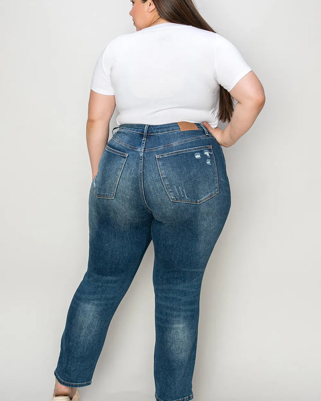 Judy Blue Full Size Tummy Control High Waist Slim Jeans