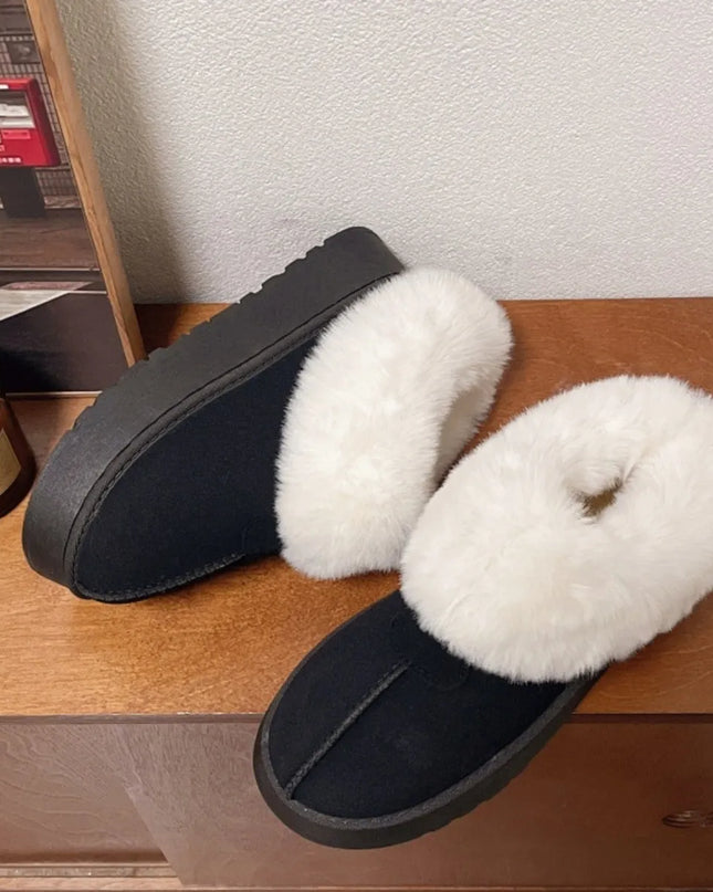 Cozy Furry Platform Boots