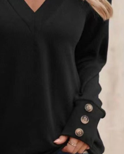 V-Neck Long Sleeve T-Shirt 