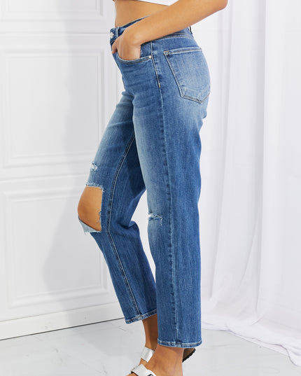 RISEN Full Size Emily High Rise Relaxed Jeans