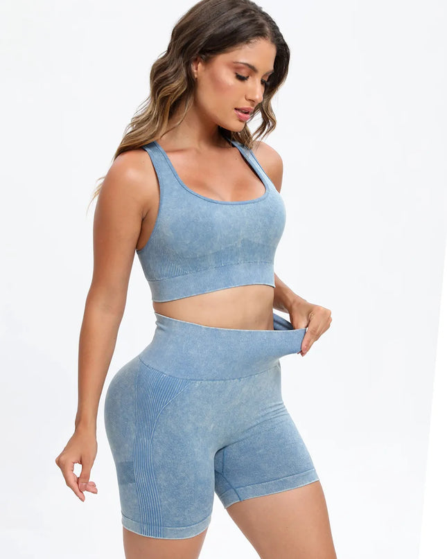 Scoop Neck Wide Strap Top and Shorts Active Set 