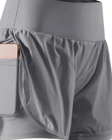 Pocketed High Waist Active Shorts