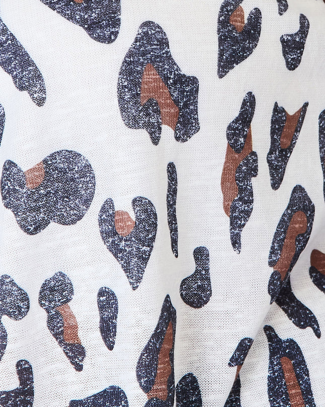 Double Take Leopard Long Sleeve Cardigan